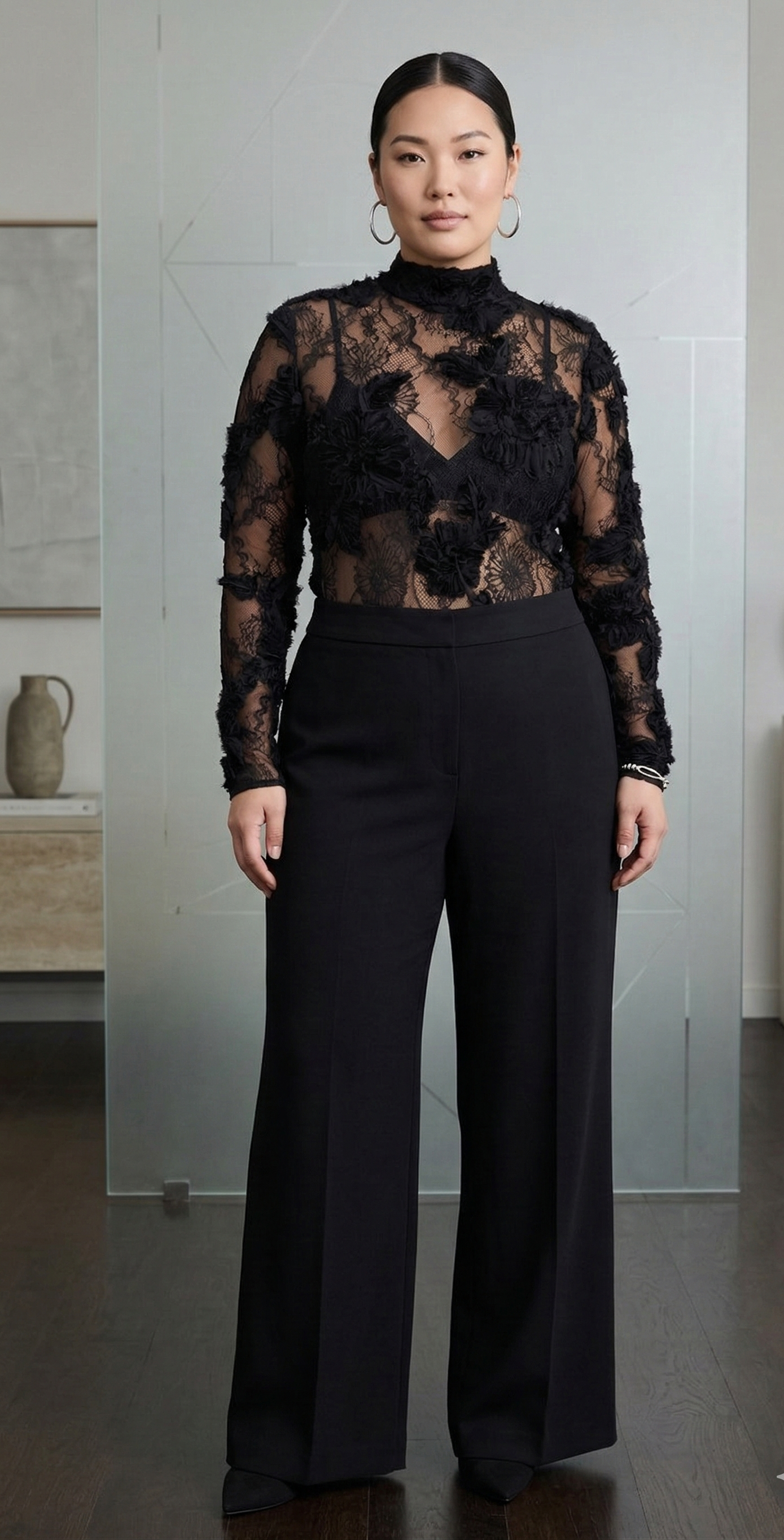 Aknvas Freja Lace Top (Black)