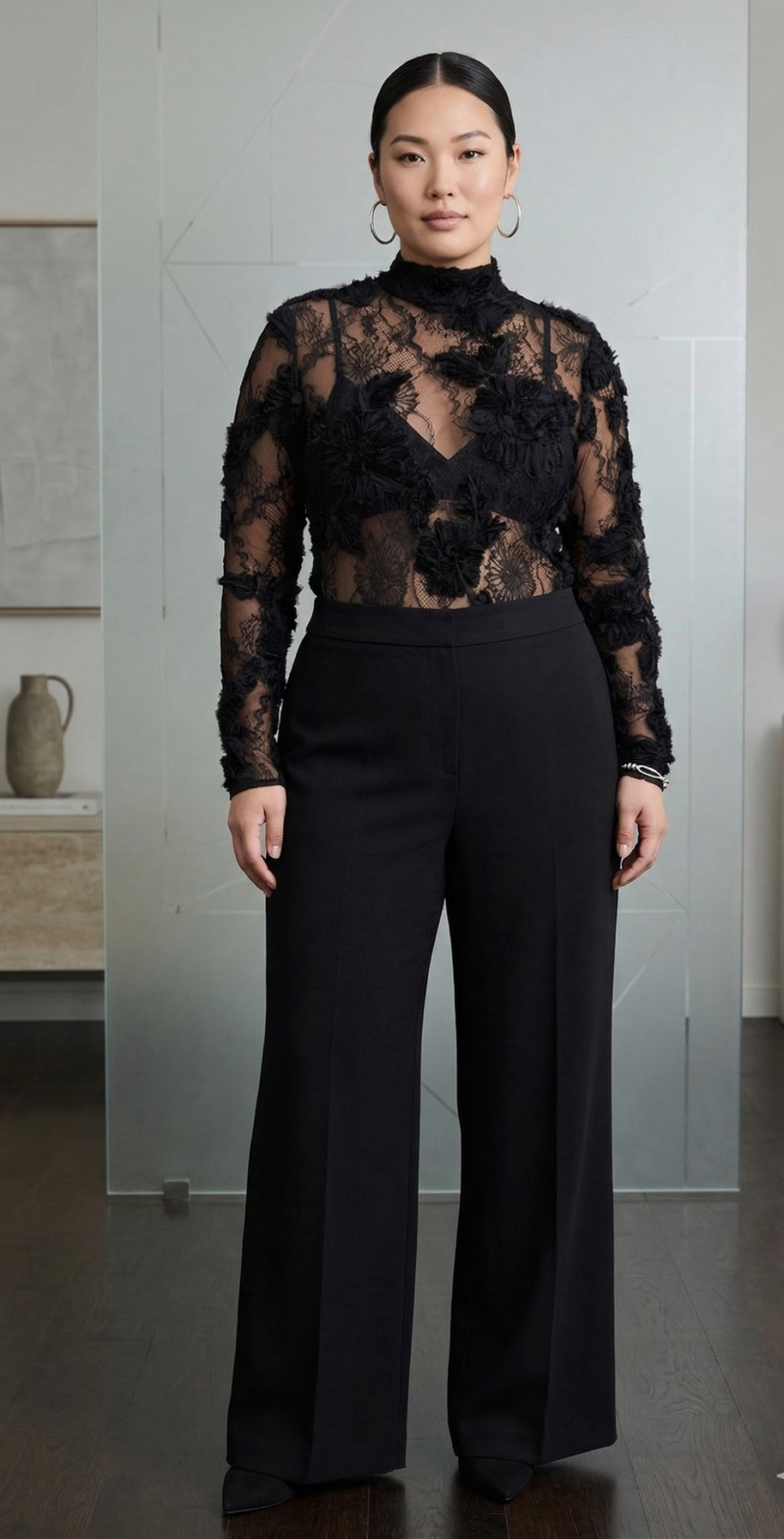 Aknvas Freja Lace Top (Black)