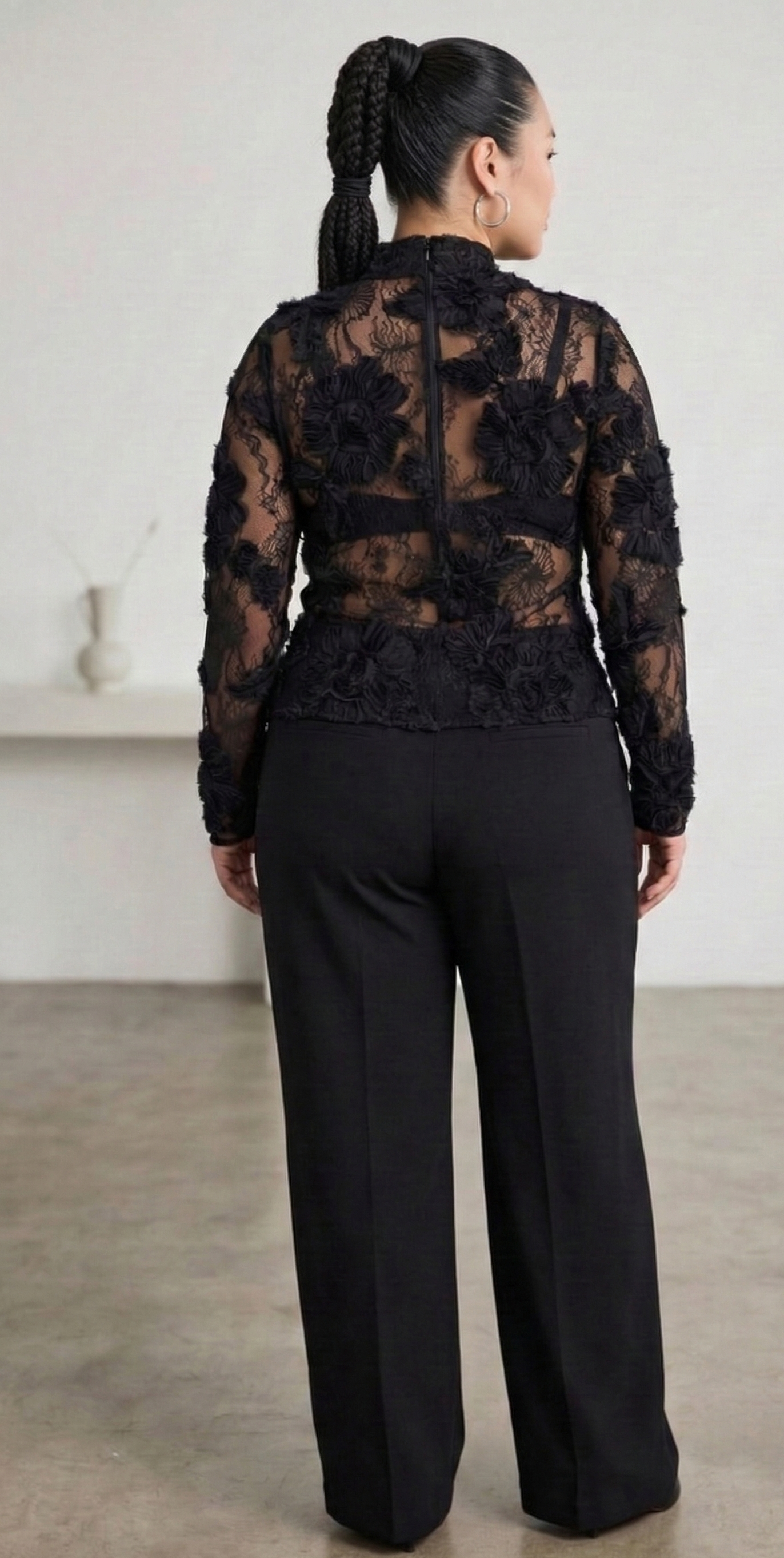 Aknvas Freja Lace Top (Black)