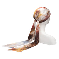 Eugenia Kim Gigi Satin Headscarf (Ivory/yellow/red)