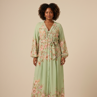 Hemant & Nandita Ezra Pintuck Dress