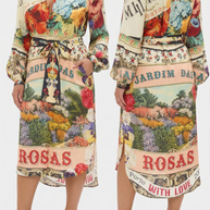 Camilla High Low Midi Shirt Dress in AROMAMOR