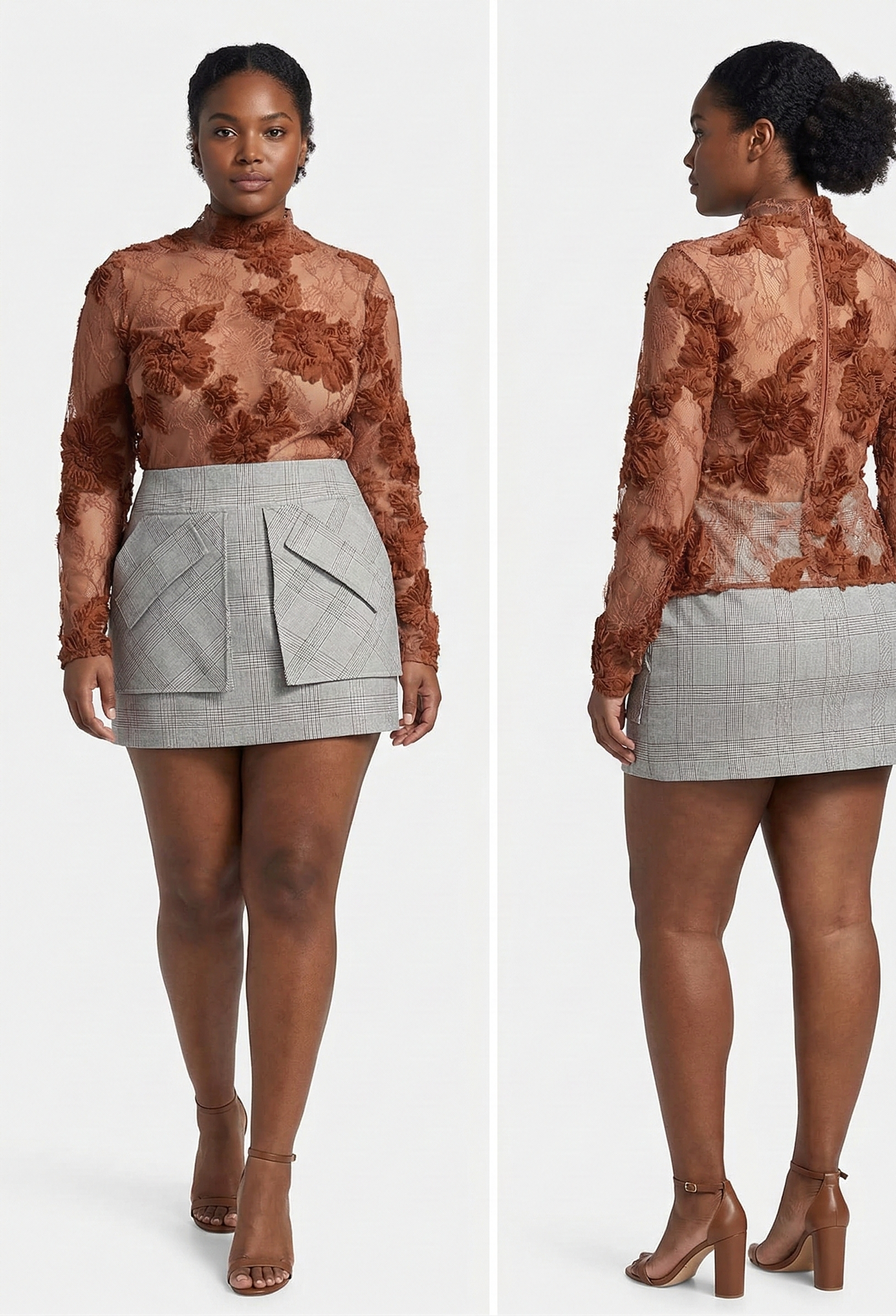 Aknvas Freja Lace Top (Brown)