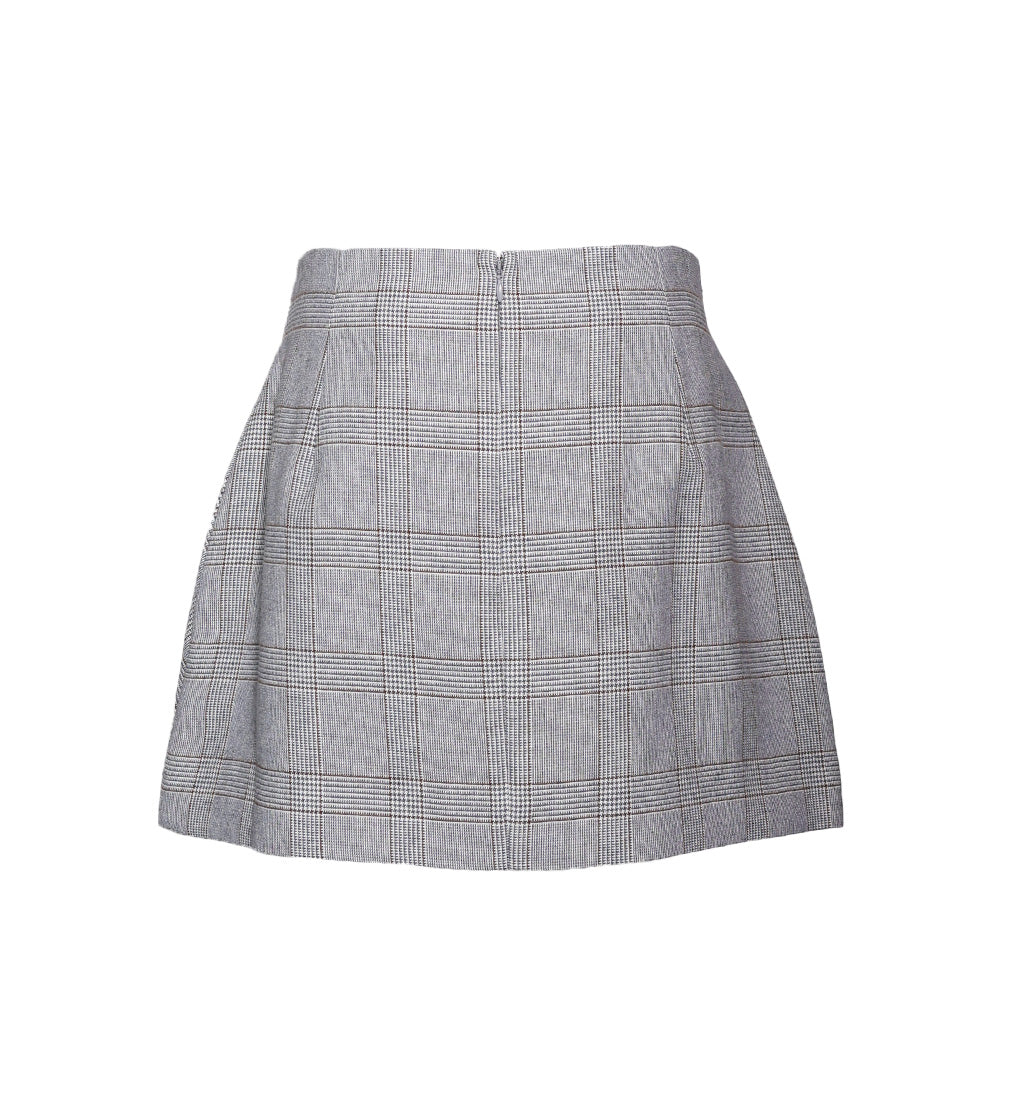 Aknvas Cherry plaid skirt