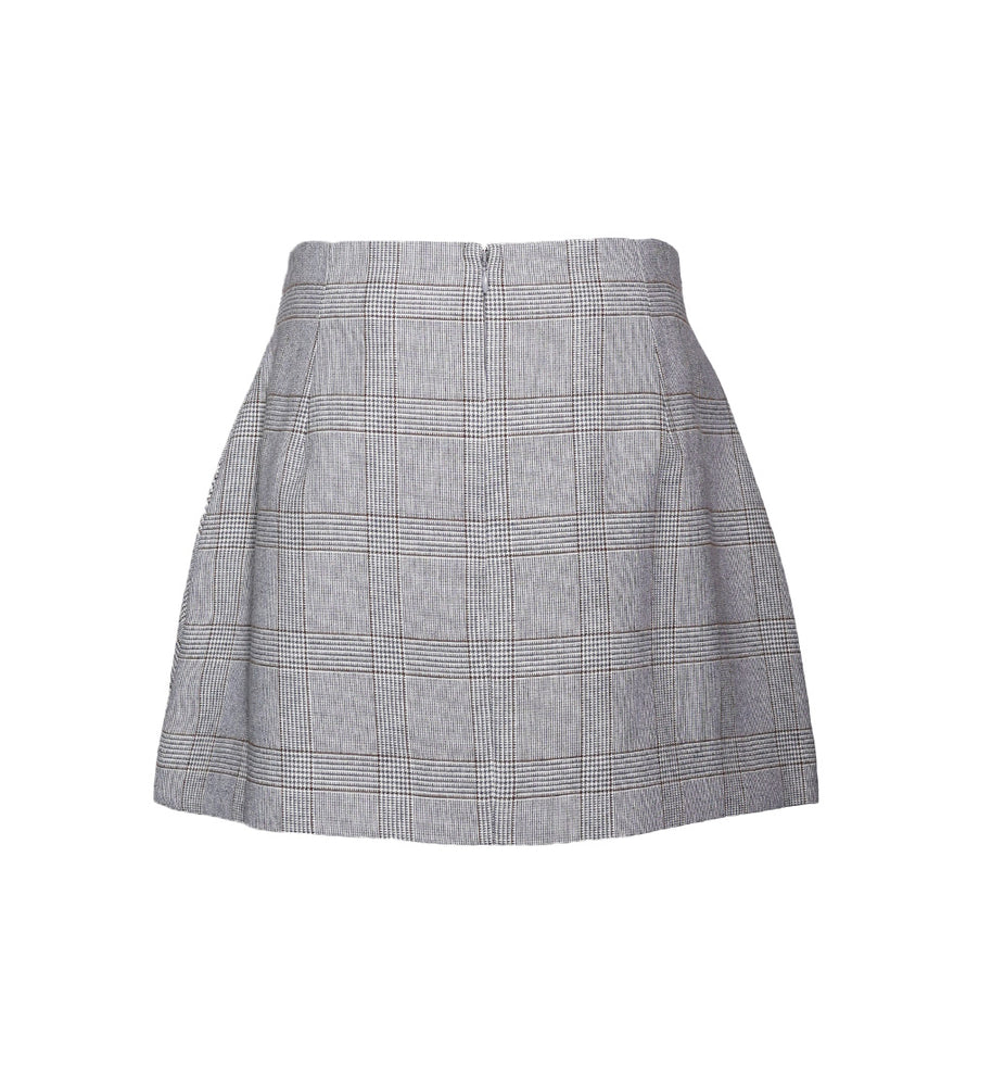 Aknvas Cherry plaid skirt