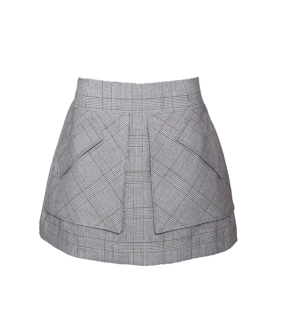 Aknvas Cherry plaid skirt