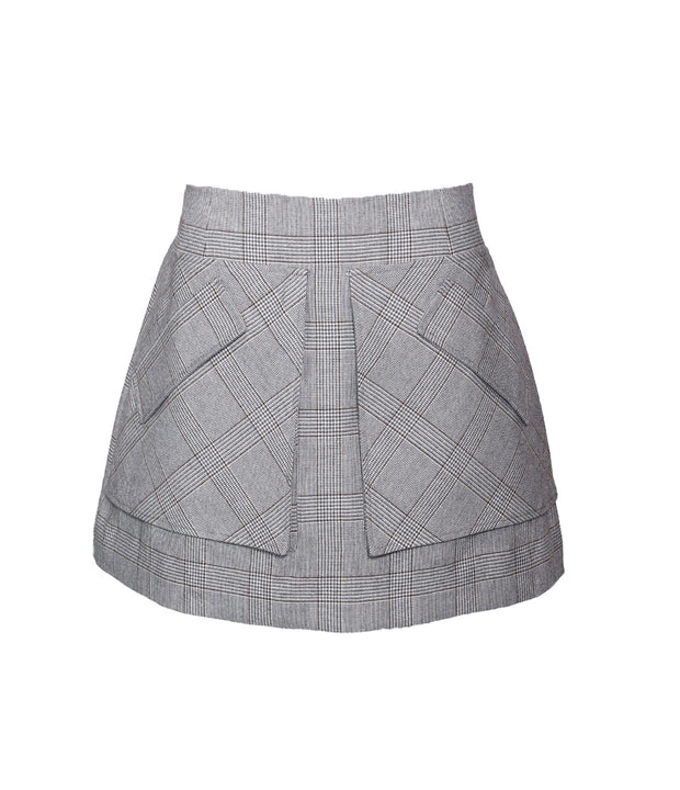 Aknvas Cherry plaid skirt