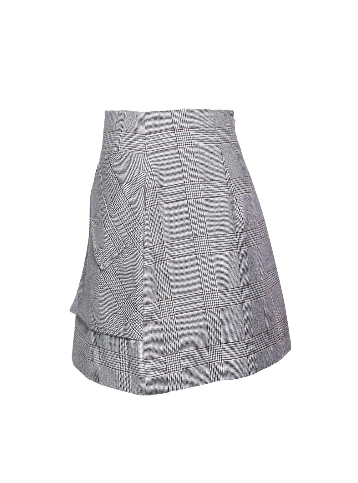 Aknvas Cherry plaid skirt