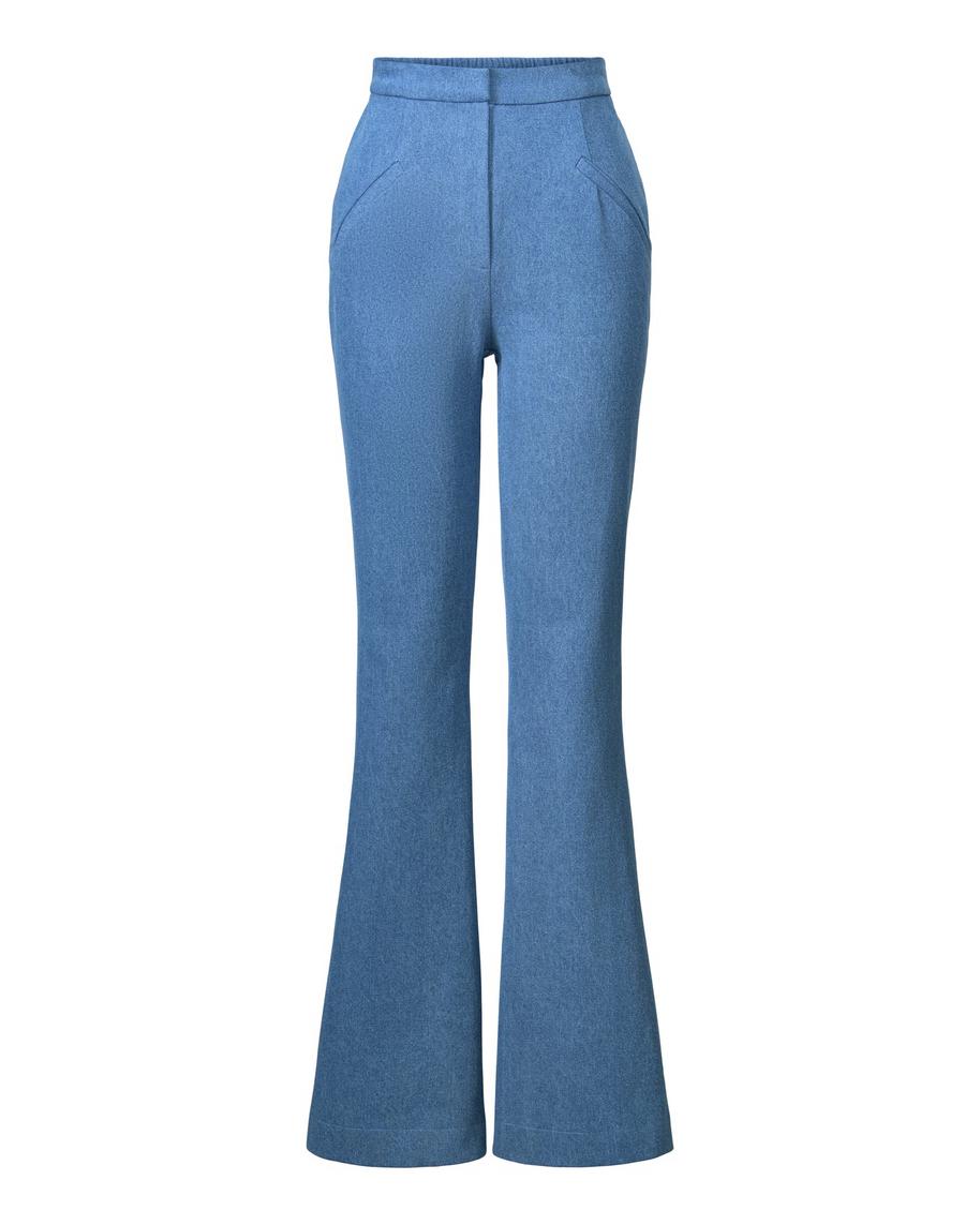 Hilary MacMillan- Denim Fit & Flare Pant