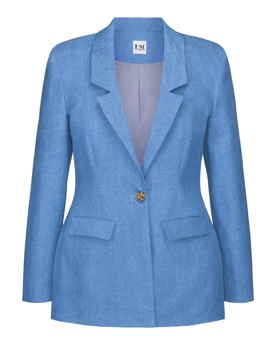 Hilary Macmillan -Denim Fitted Blazer