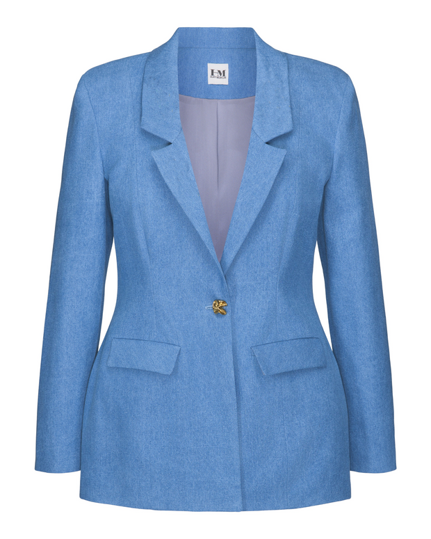 Hilary Macmillan -Denim Fitted Blazer