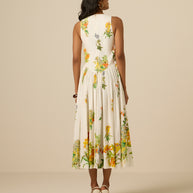 Hemant & Nandita Baku Boat Neck Midi Dress