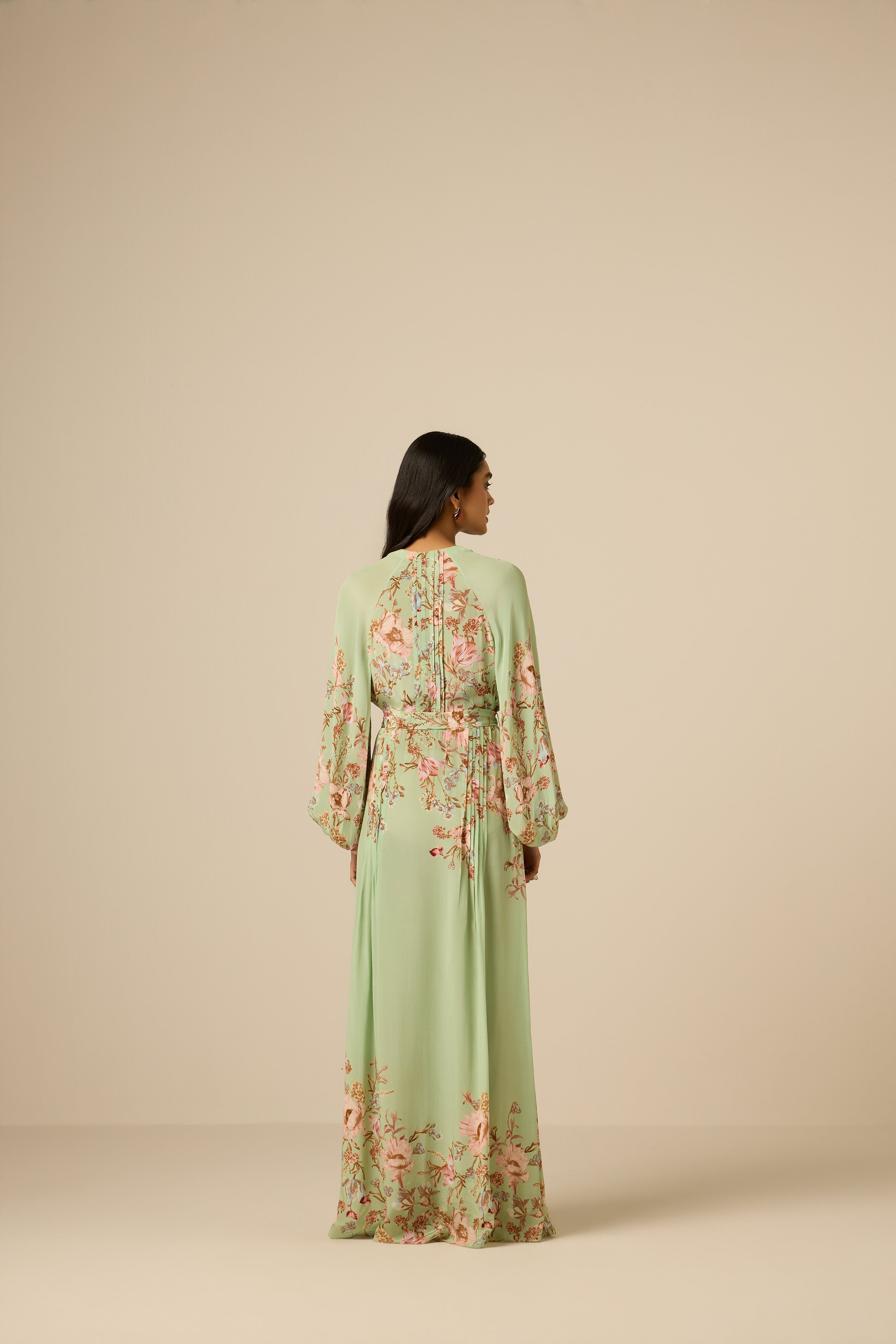 Hemant & Nandita Ezra Pintuck Dress