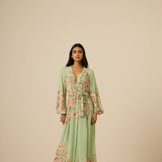 Hemant & Nandita Ezra Pintuck Dress