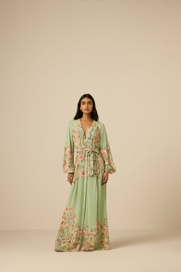 Hemant & Nandita Ezra Pintuck Dress