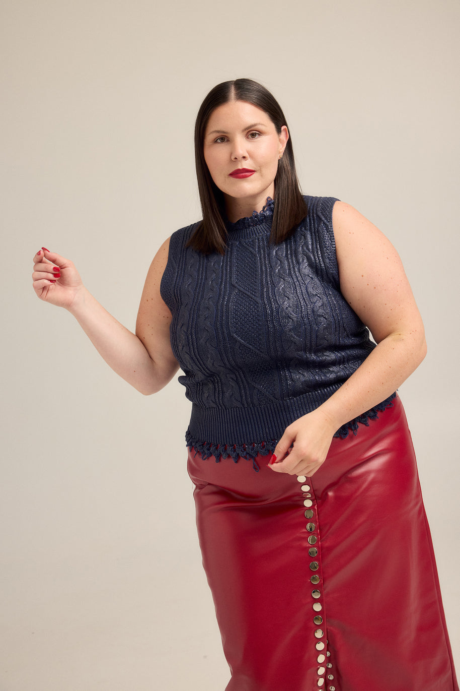 Hilary MacMillan-Snap Front Pencil Skirt