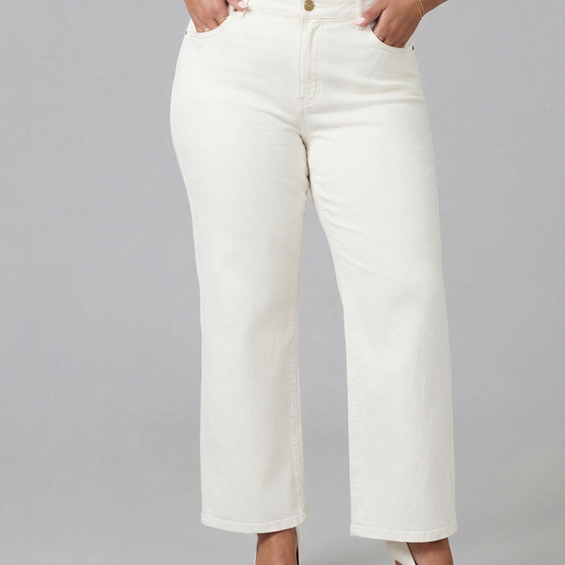 Lola Denim- MIRO-Raw Mid Rise Comfort Straight Jeans