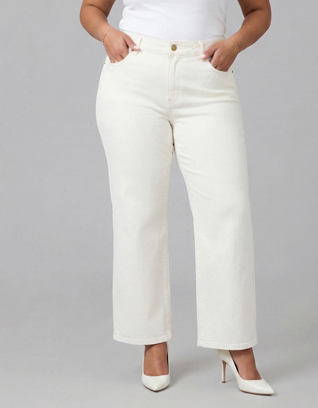 Lola Denim- MIRO-Raw Mid Rise Comfort Straight Jeans