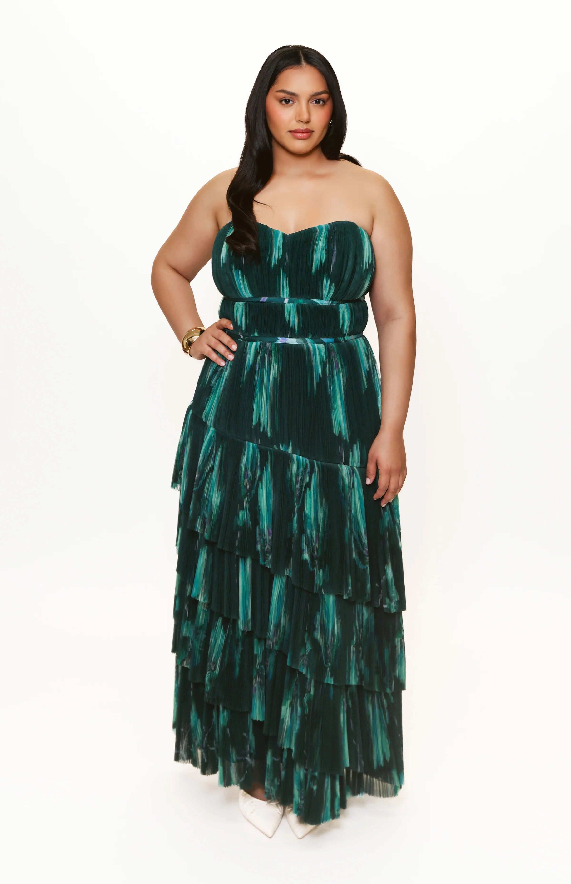Hutch - Lanza Pleated asymmetrical tiered dress