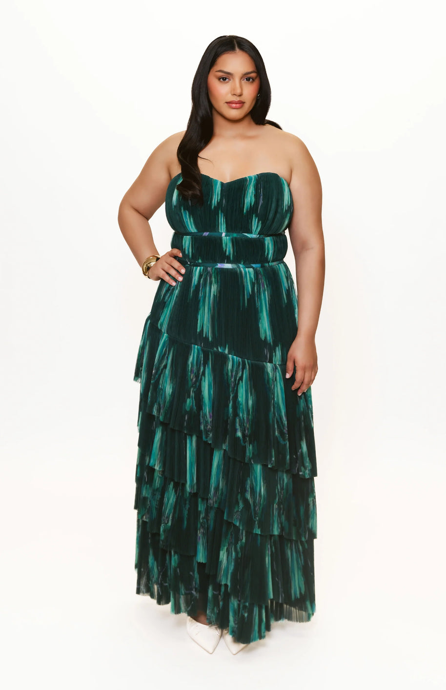 Hutch - Lanza Pleated asymmetrical tiered dress