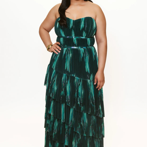 Hutch - Lanza Pleated asymmetrical tiered dress