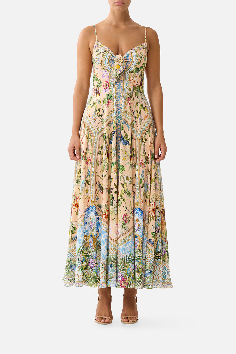 Camilla-TIE FRONT A-LINE MAXI DRESS (Special Order)