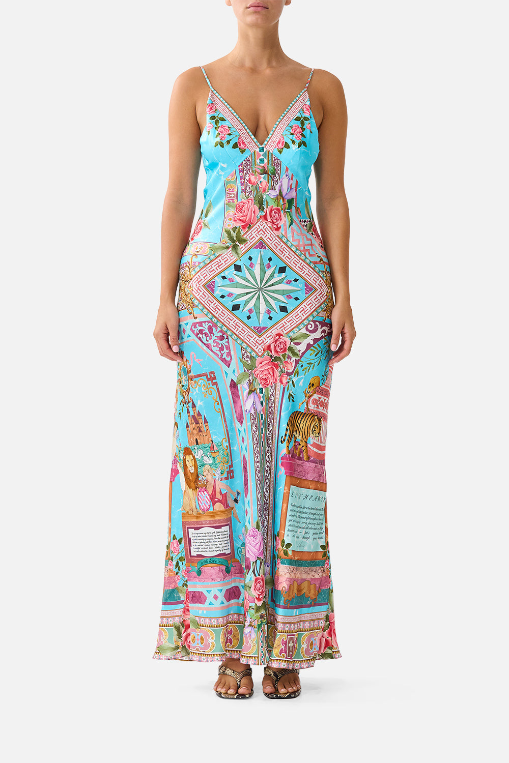 Camilla-V-NECK BIAS MAXI SLIP DRESS (Special Order)