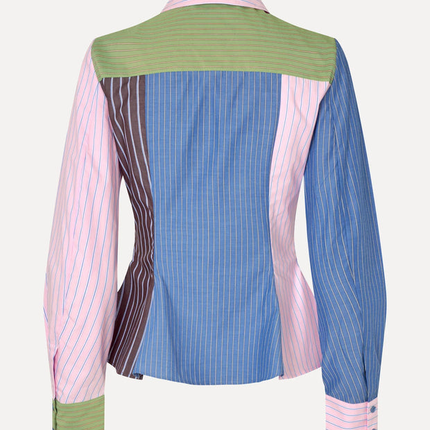 Stine Goya- Pocket Peplum Shirt - MULTISTRIPES MIX