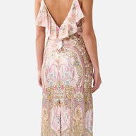 Camilla-V NECK BIAS SLIP DRESS WITH BACK FRILL (Special Order)