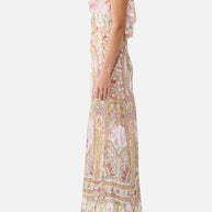 Camilla-V NECK BIAS SLIP DRESS WITH BACK FRILL (Special Order)
