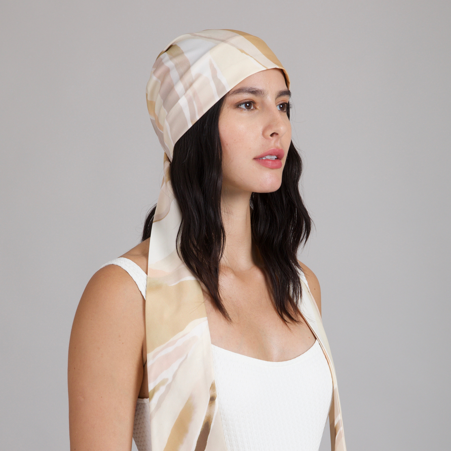 Eugenia Kim-Gigi Satin Headscarf (Ivory/beige)