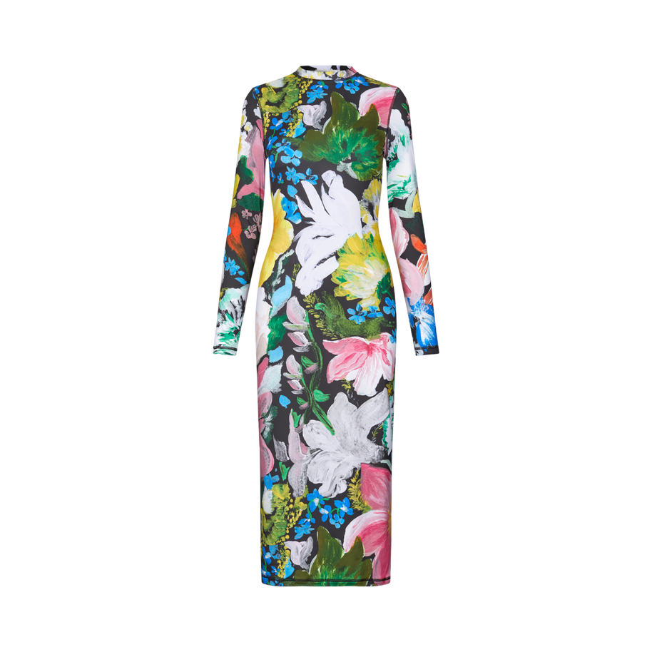 Stine Goya -Stocking Jersey, Pullover Long Sleeve Midi Dress