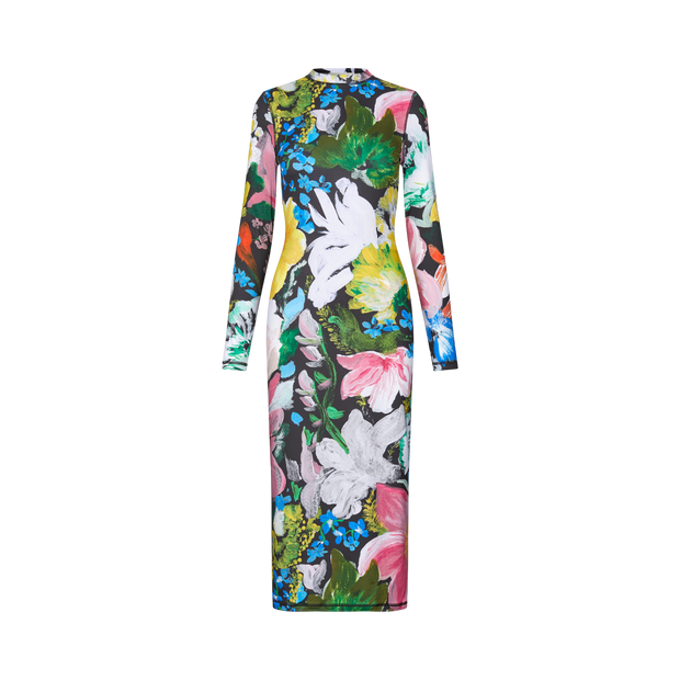 Stine Goya -Stocking Jersey, Pullover Long Sleeve Midi Dress