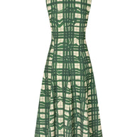 Stine Goya -Checkered Cady, Sleeveless Gathered Midi Dress