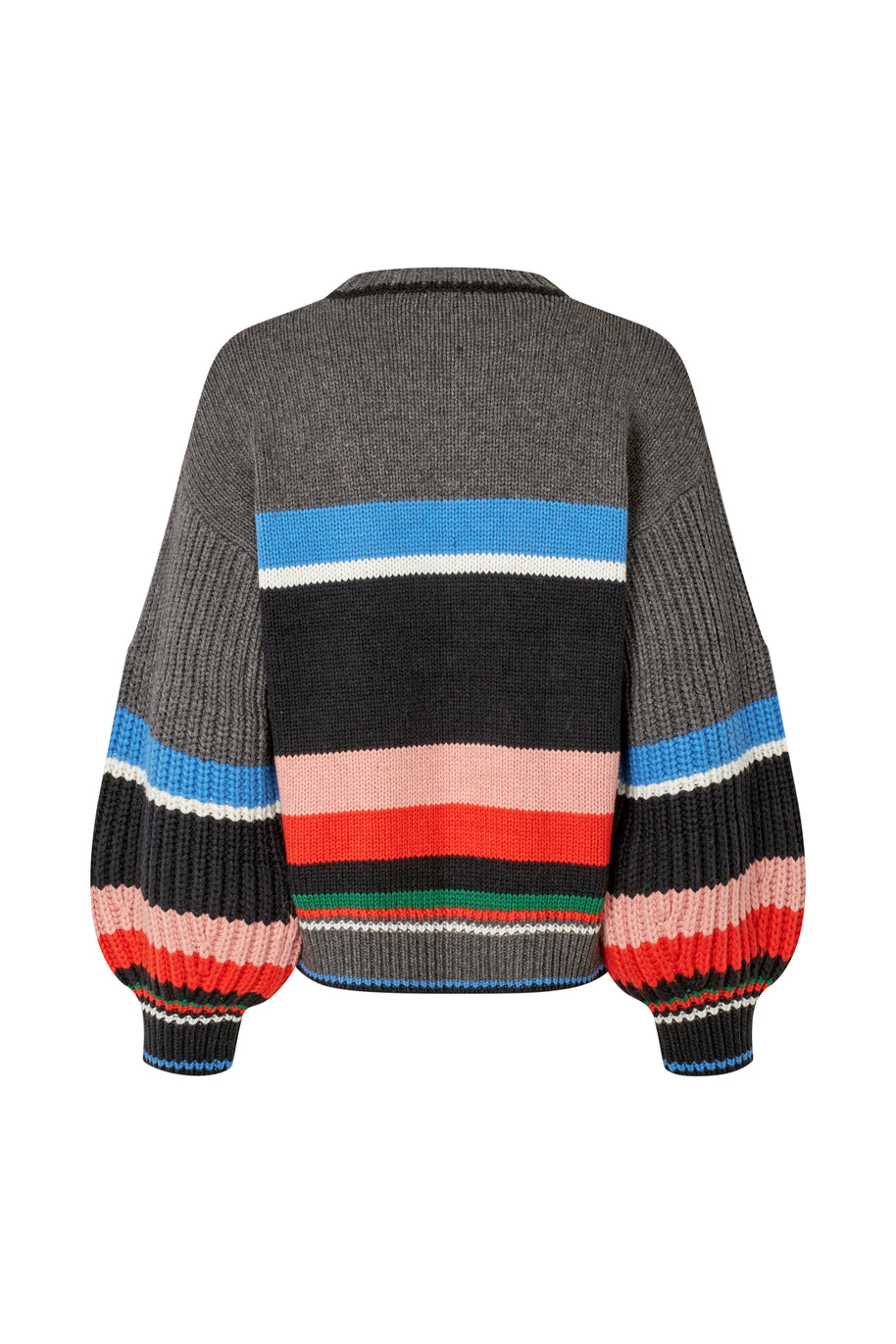 Stine Goya -Chunky Cotton Wool, Crewneck Chunky Sleeve Sweater