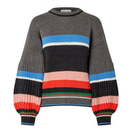 Stine Goya -Chunky Cotton Wool, Crewneck Chunky Sleeve Sweater
