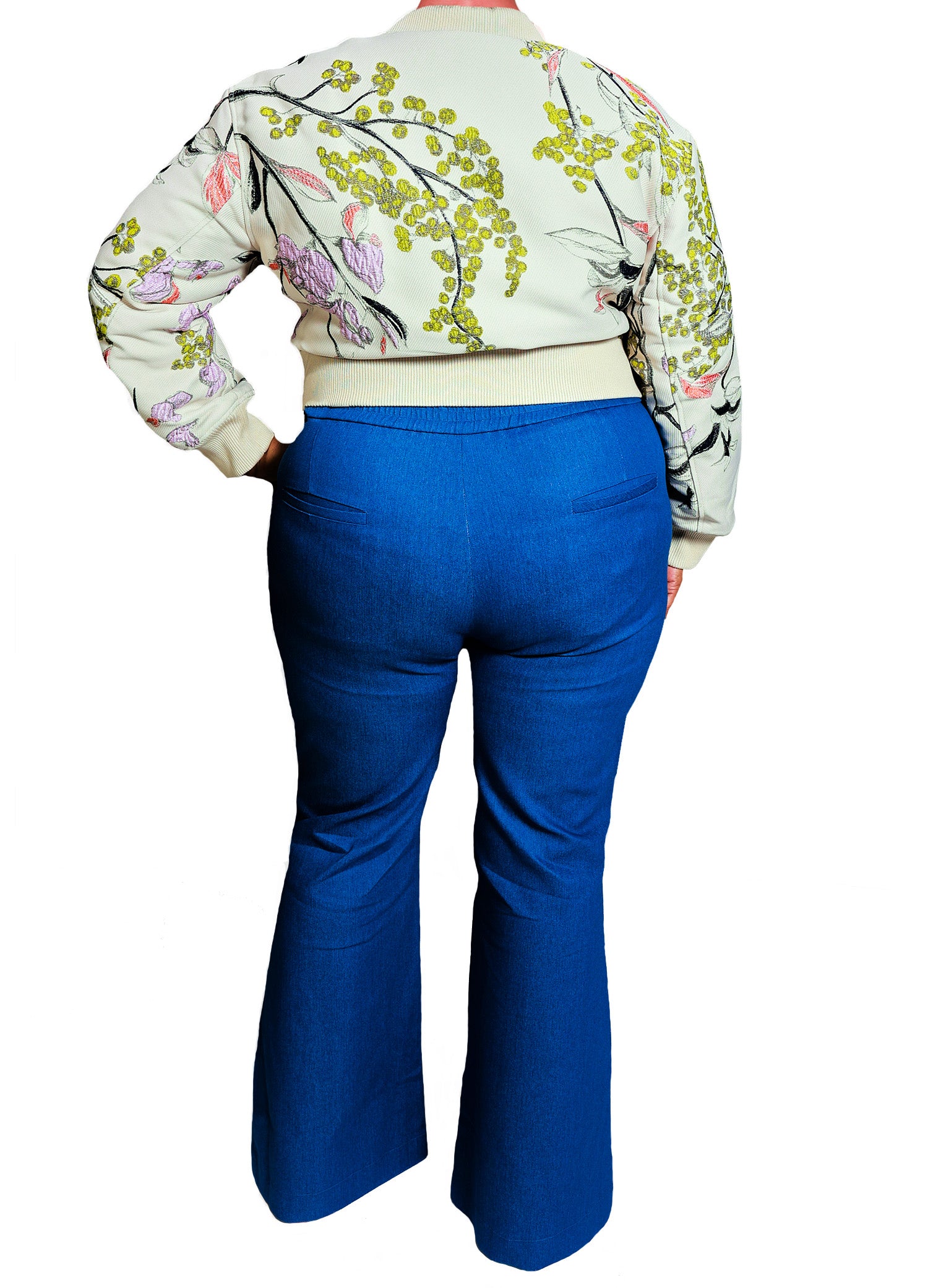Stine Goya - Woven Jacquard, Cropped Dropped Shoulder Bomber