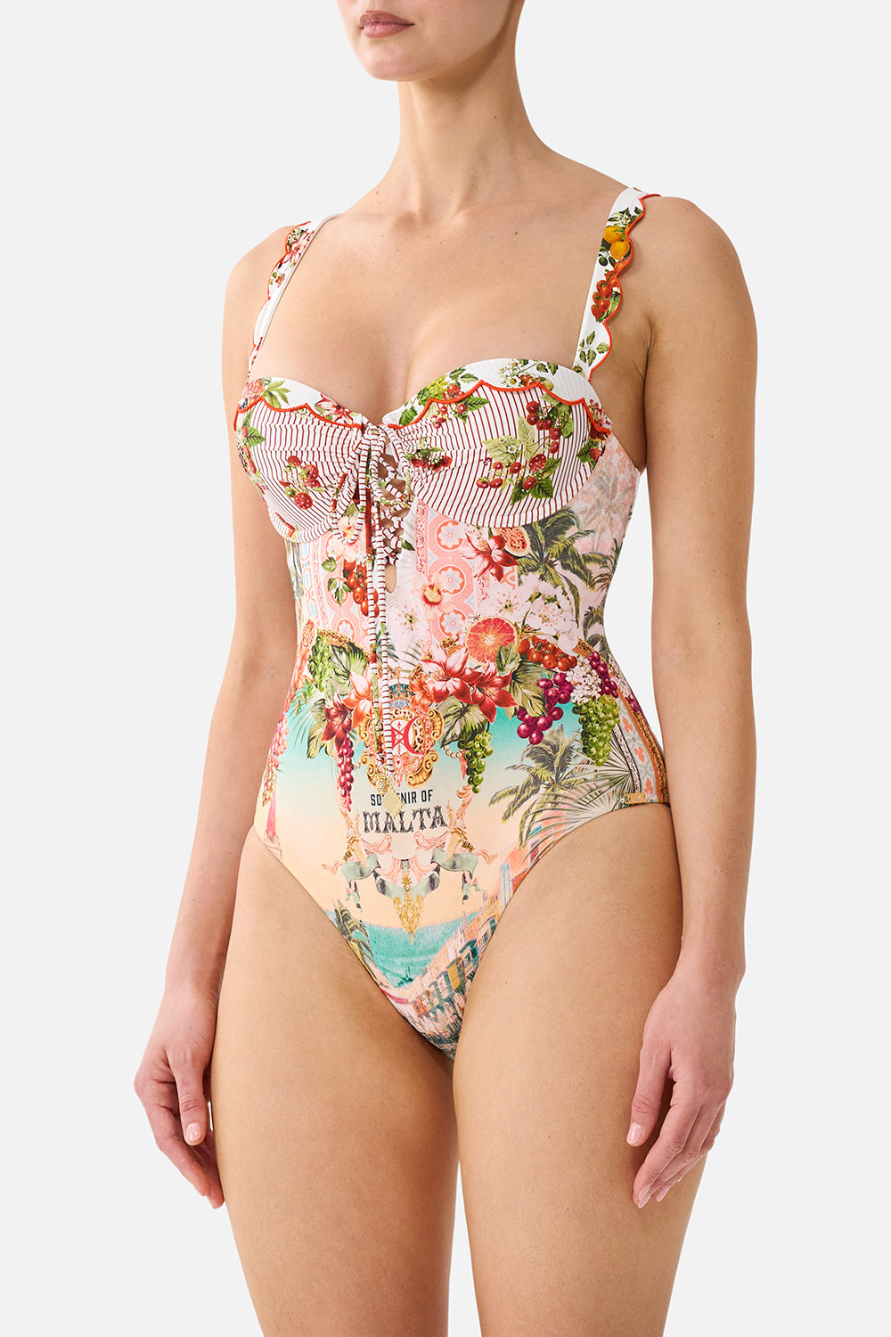 Camilla-MOULDED ONE PIECE W LACE UP FRONT (Special order)