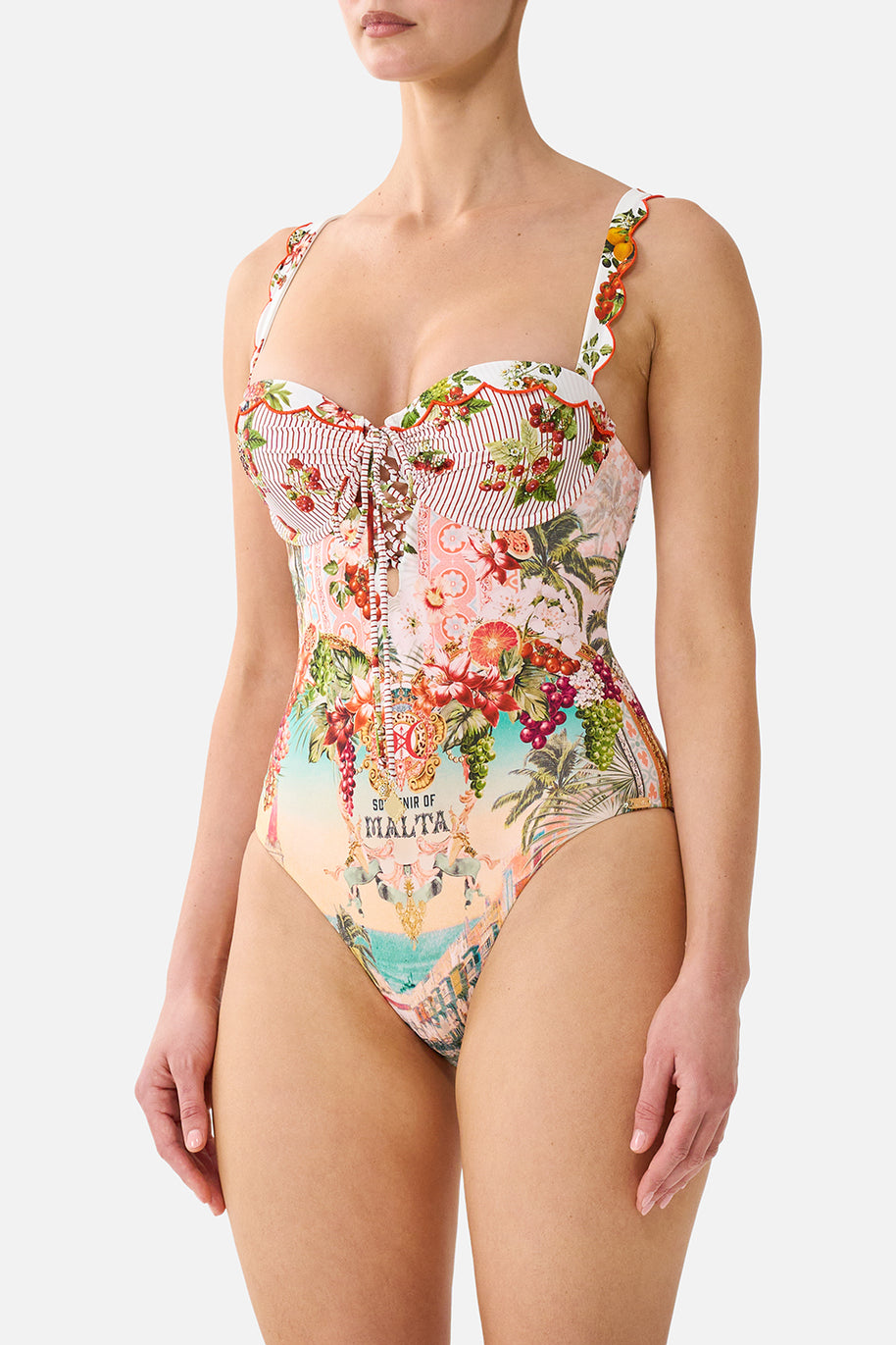 Camilla-MOULDED ONE PIECE W LACE UP FRONT (Special order)