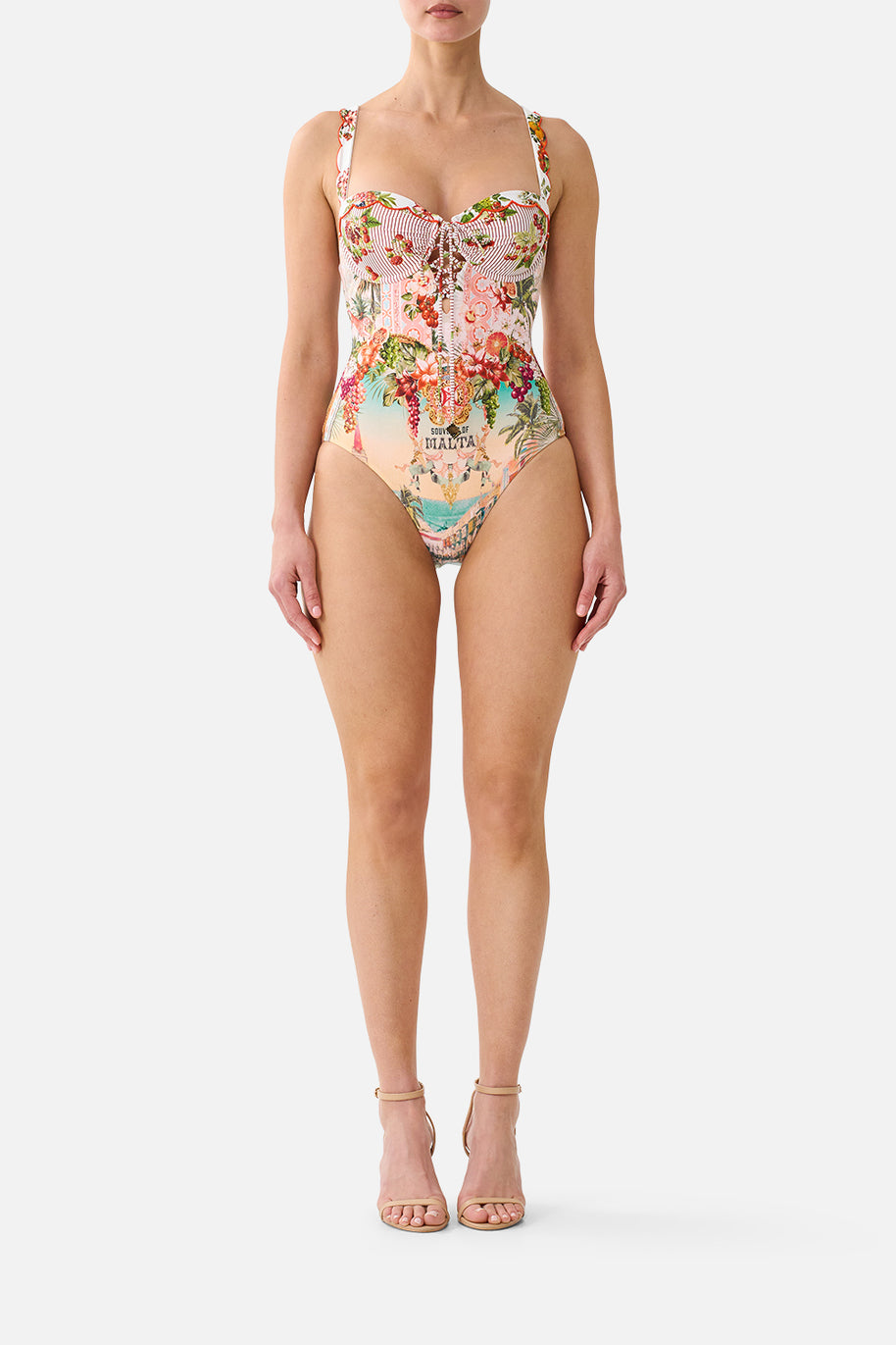 Camilla-MOULDED ONE PIECE W LACE UP FRONT (Special order)