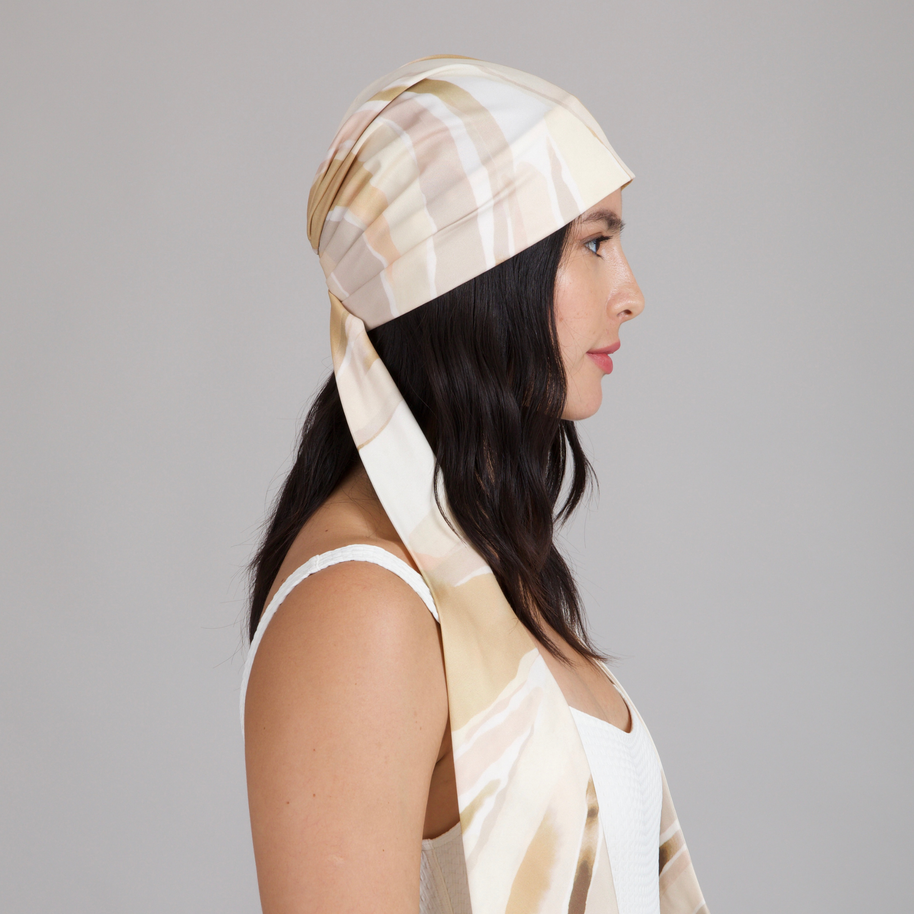 Eugenia Kim-Gigi Satin Headscarf (Ivory/beige)
