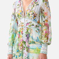 Camilla-SHAPED WAIST V-NECK MAXI DRESS (Special Order)