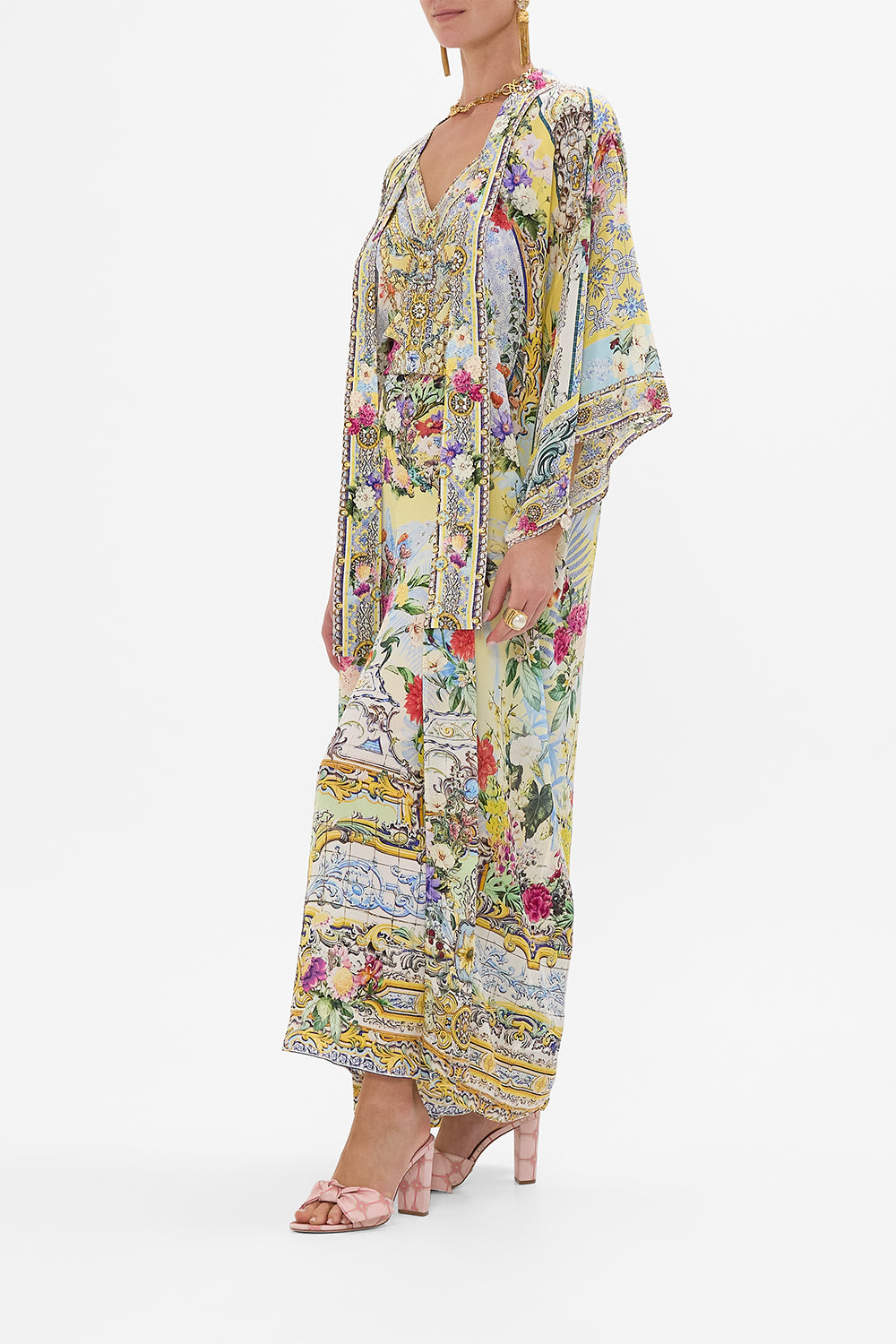 Camilla - Kimono Layer with Collar in Flor Fantastica print - Image 5