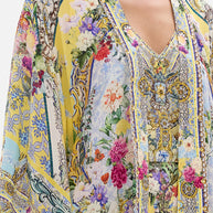 Camilla - Kimono Layer with Collar in Flor Fantastica print - Image 2