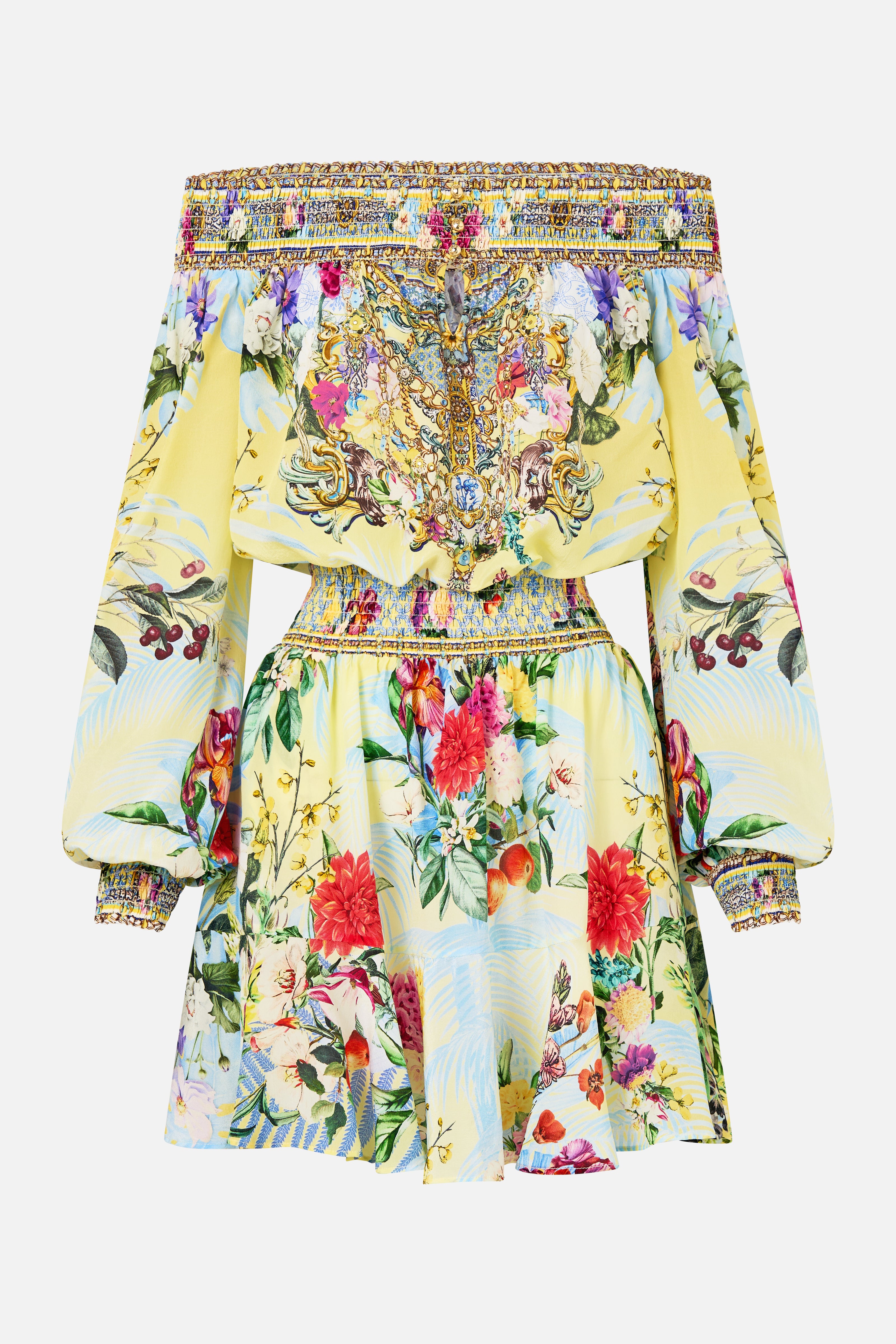 Camilla - The Flor Fantastica  Off Shoulder Mini Dress - Image 1