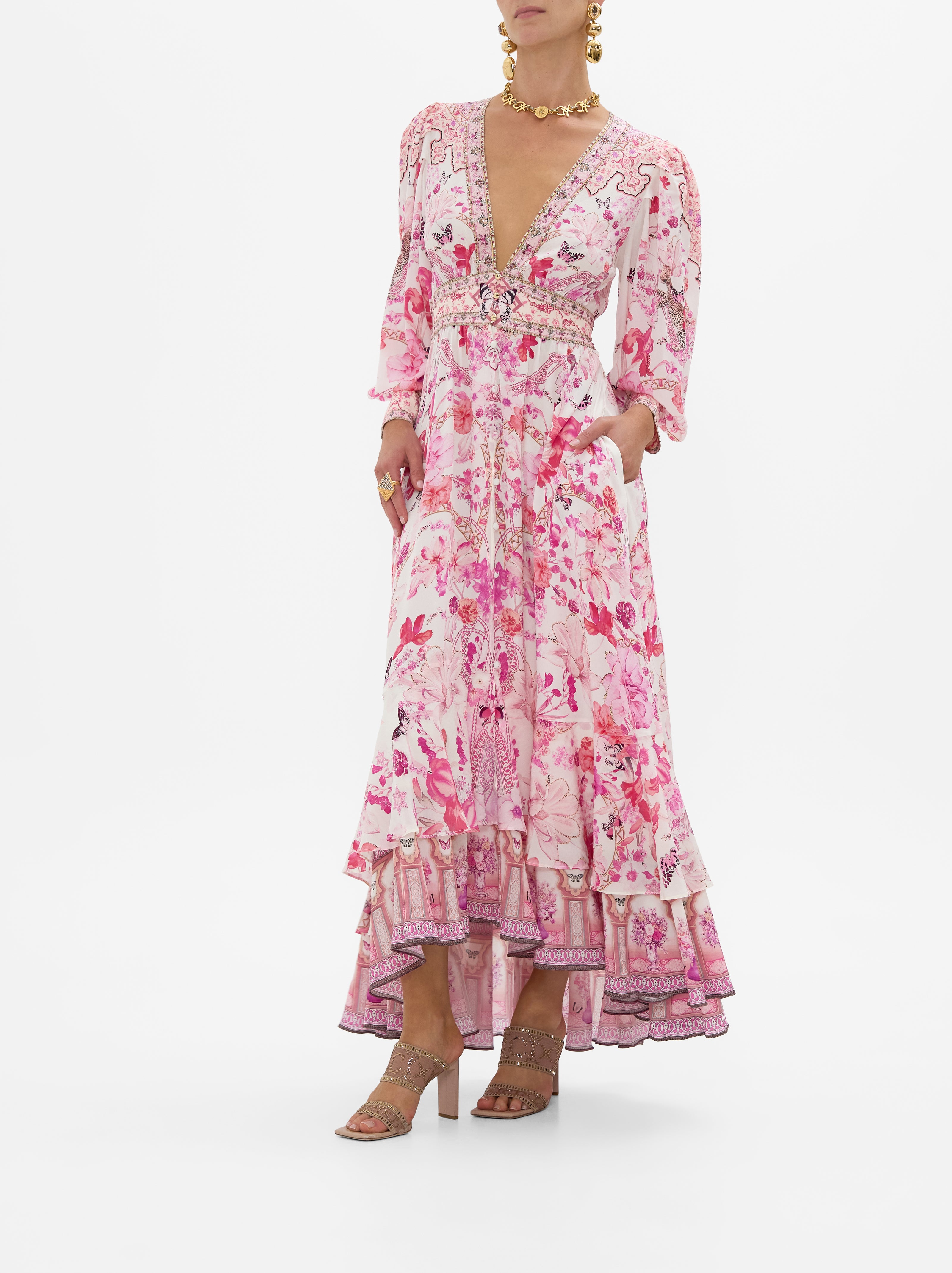 Cam_Long Botton front Dress - Image 4