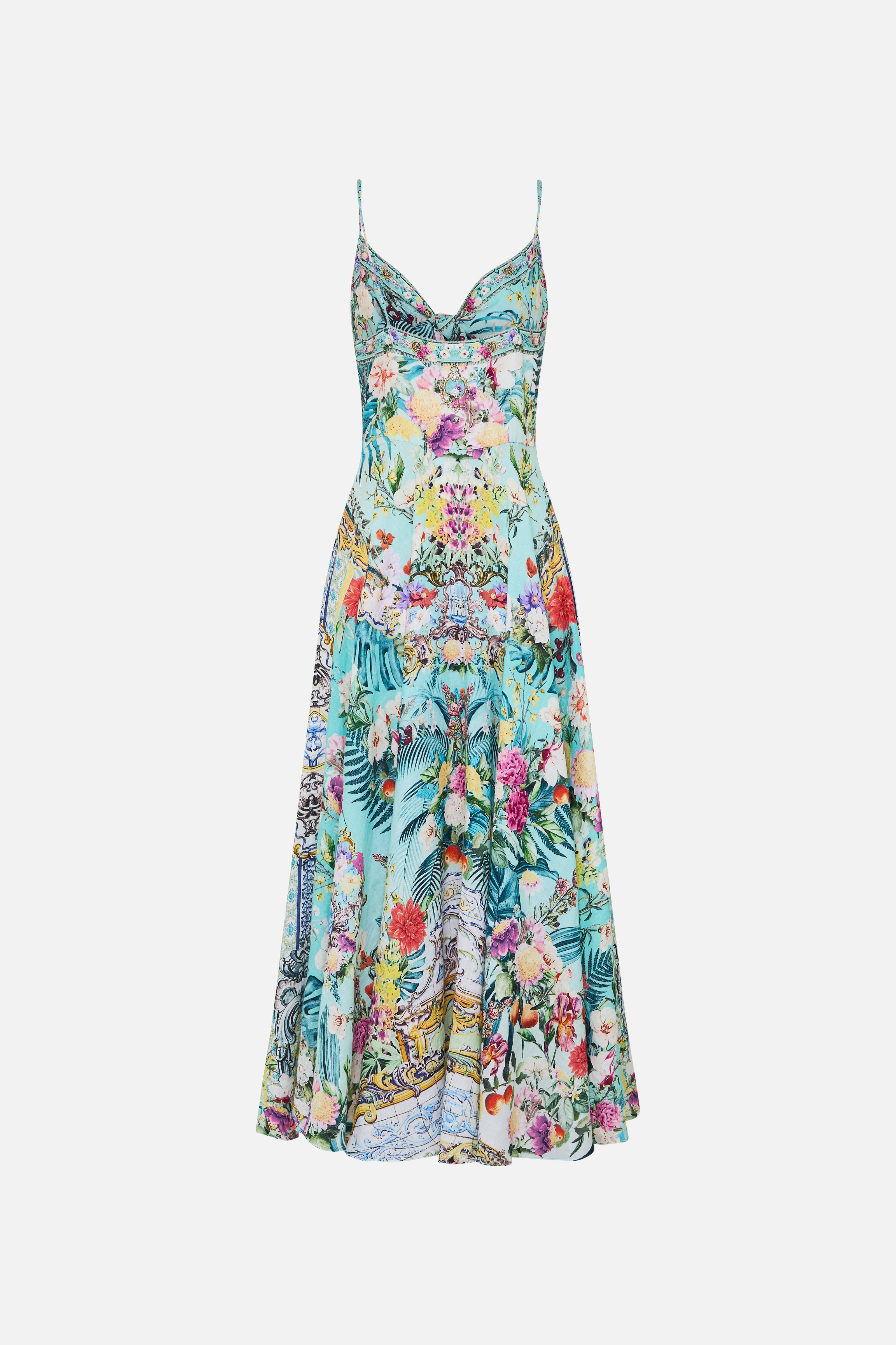 Cam_LONG DRESS WITH TIE FRONT - Image 2