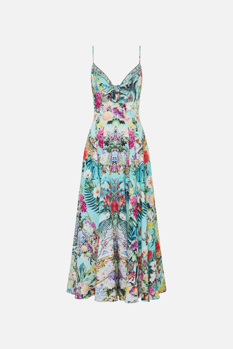 Cam_LONG DRESS WITH TIE FRONT - Image 1
