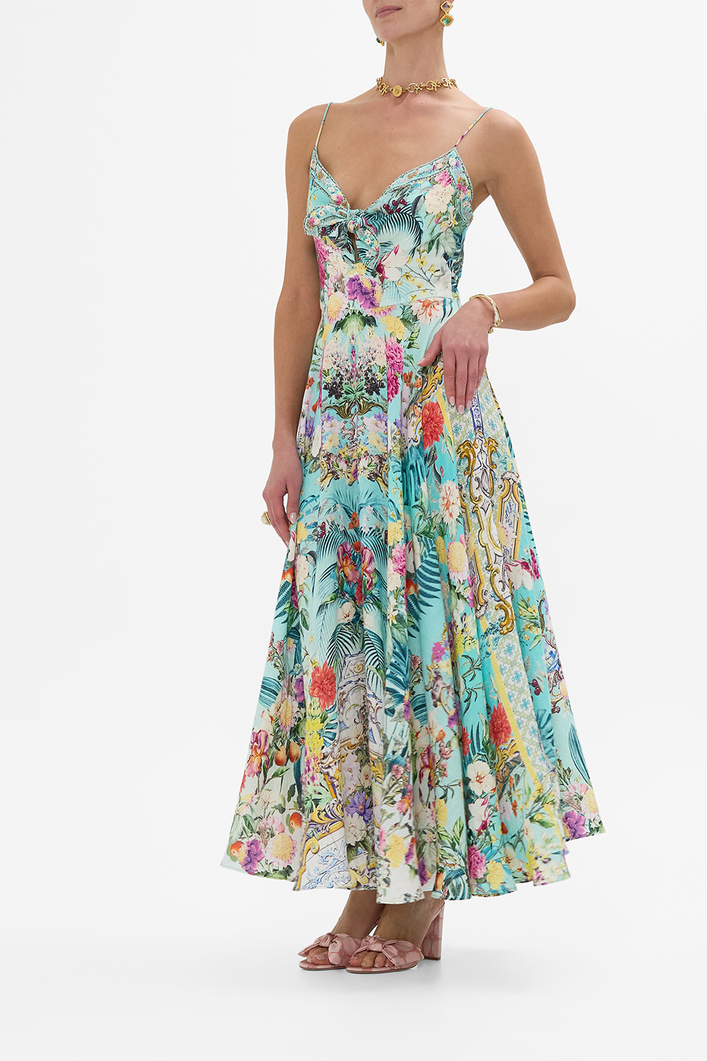 Cam_LONG DRESS WITH TIE FRONT - Image 4