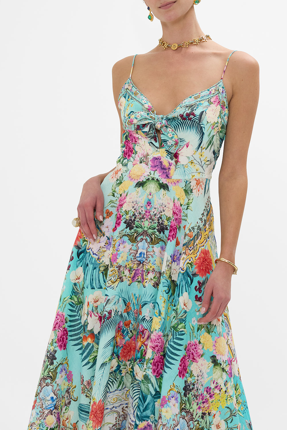 Cam_LONG DRESS WITH TIE FRONT - Image 6